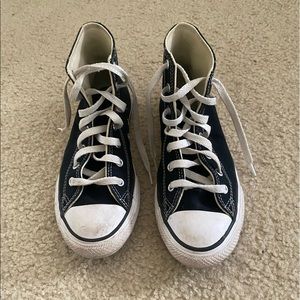 Black Converse All Star high top shoes (US size 3 girls)